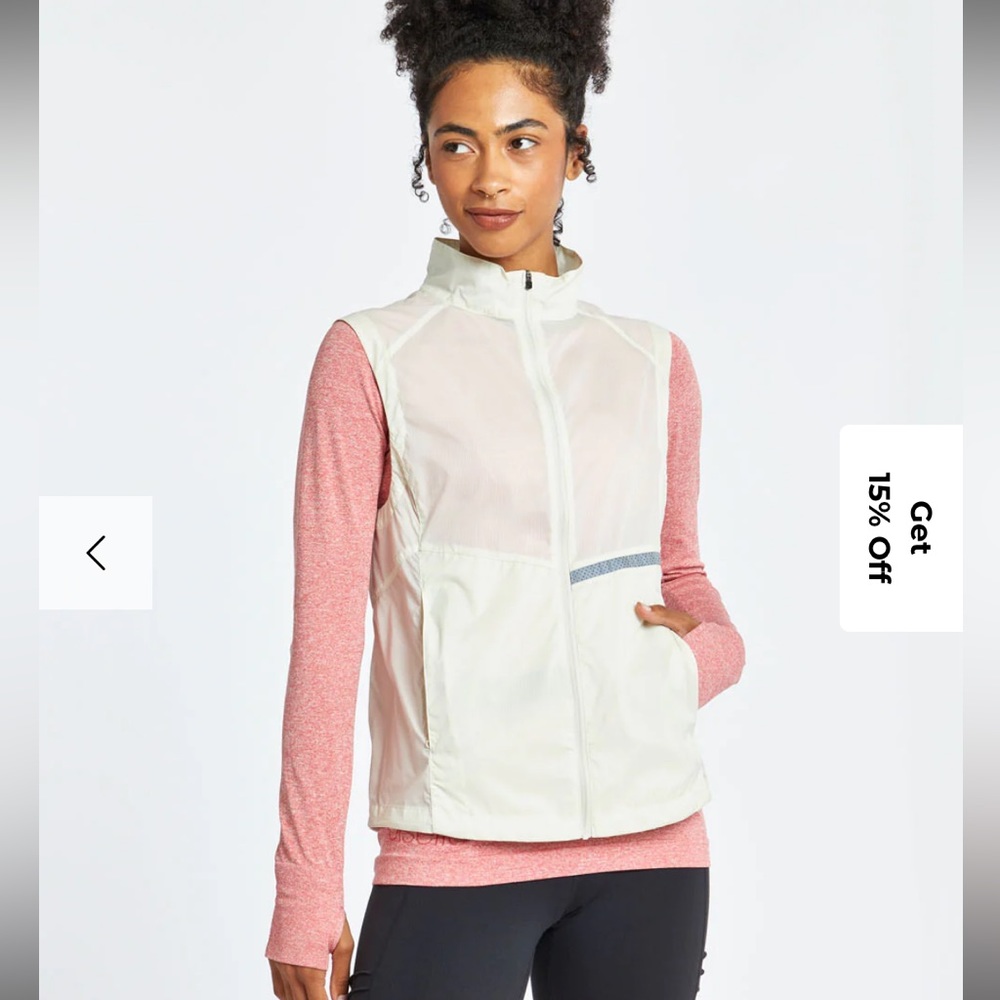 Oiselle Reflective Vigor Vest (white, size large)